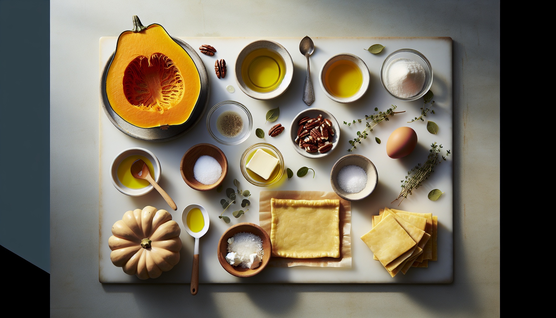 Savory Acorn Squash Tart with Maple Thyme Glaze and Crispy Pecans Recipe