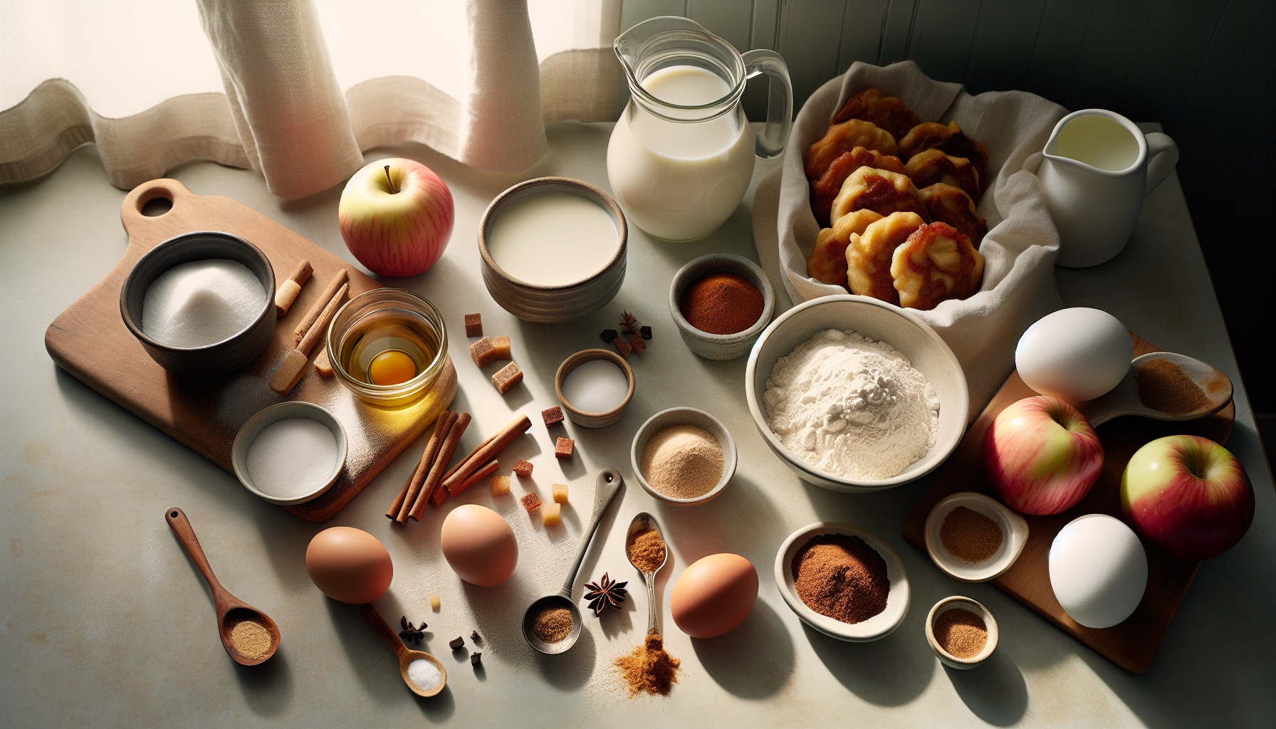 Autumn Apple Fritters with Spiced Chai Glaze Recipe