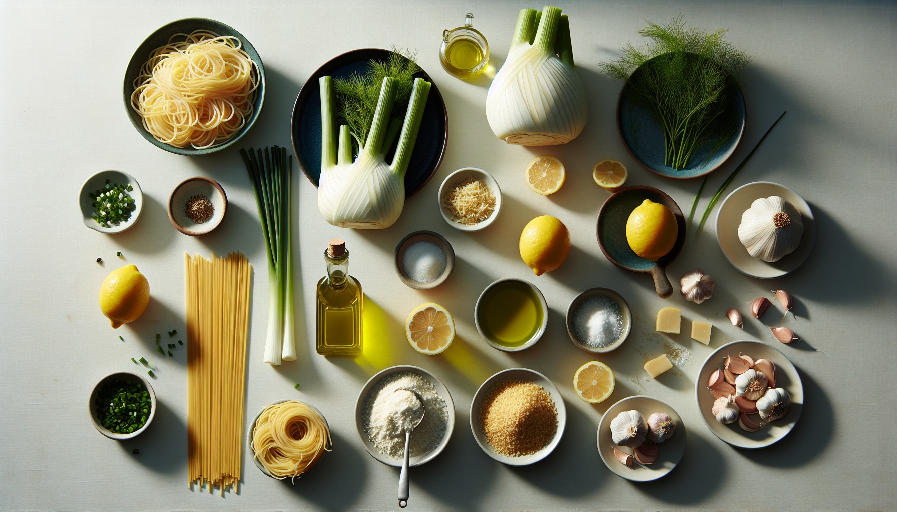 Roasted Fennel and Lemon Pasta with Crispy Breadcrumbs and Chive Oil Recipe