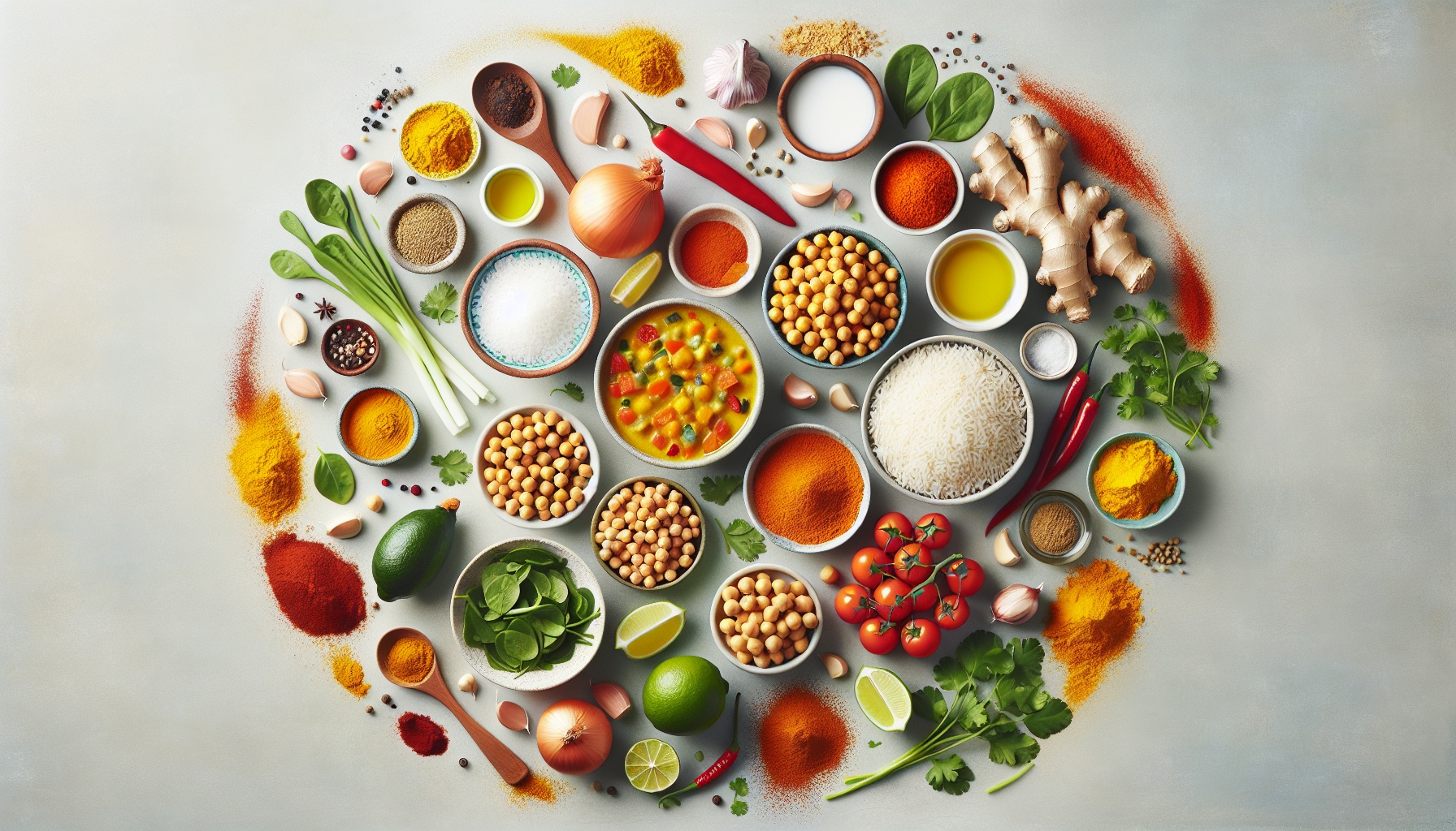 Turmeric Spiced Chickpea Stew with Coconut Lime Rice Recipe