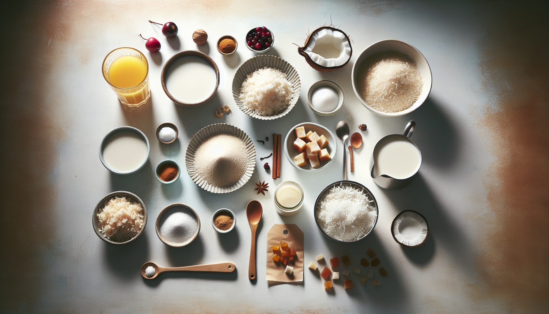 Warm Coconut Rice Pudding with Spiced Cranberry Compote Recipe