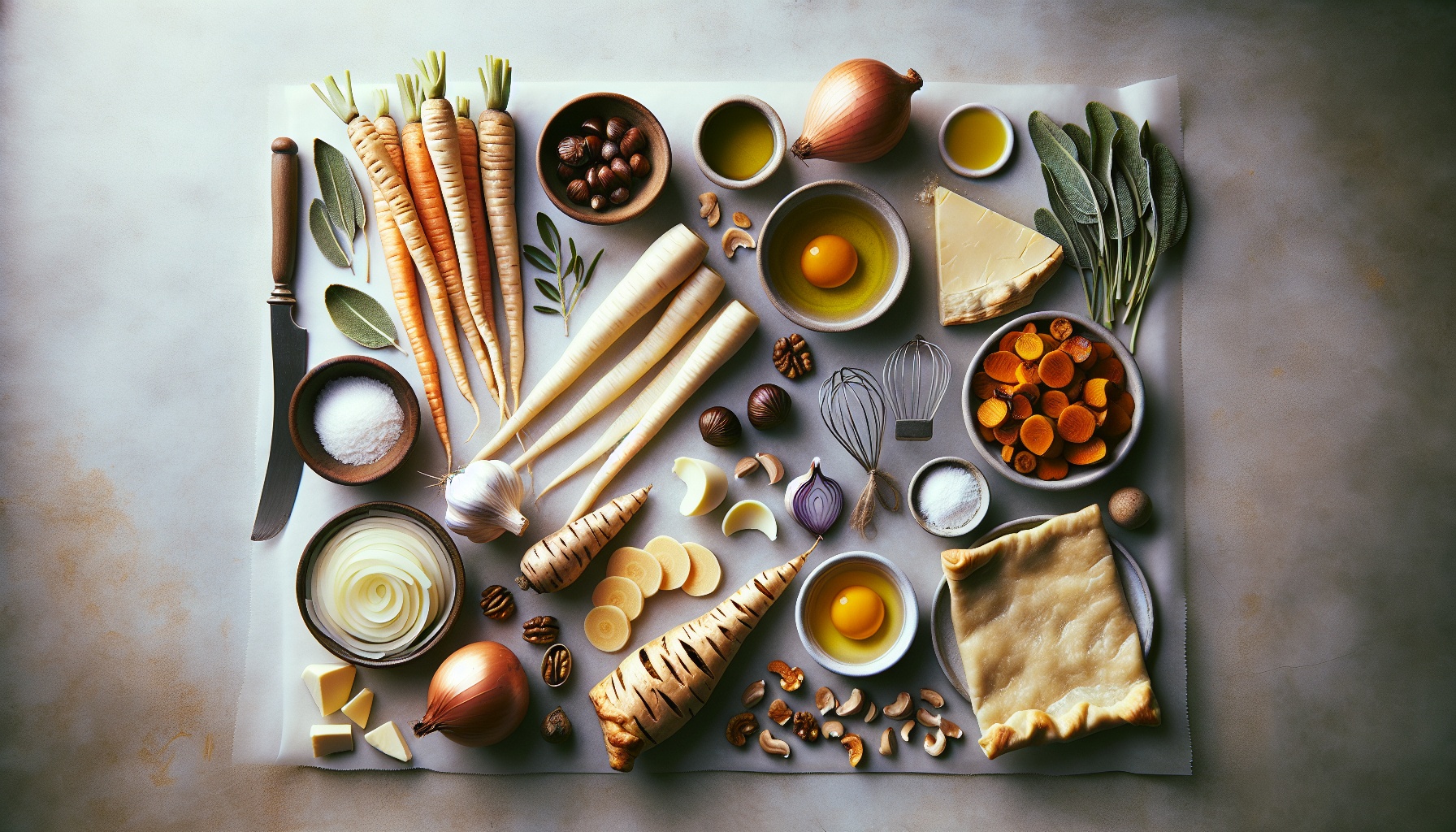 Roasted Parsnip and Chestnut Galette with Maple Sage Glaze Recipe