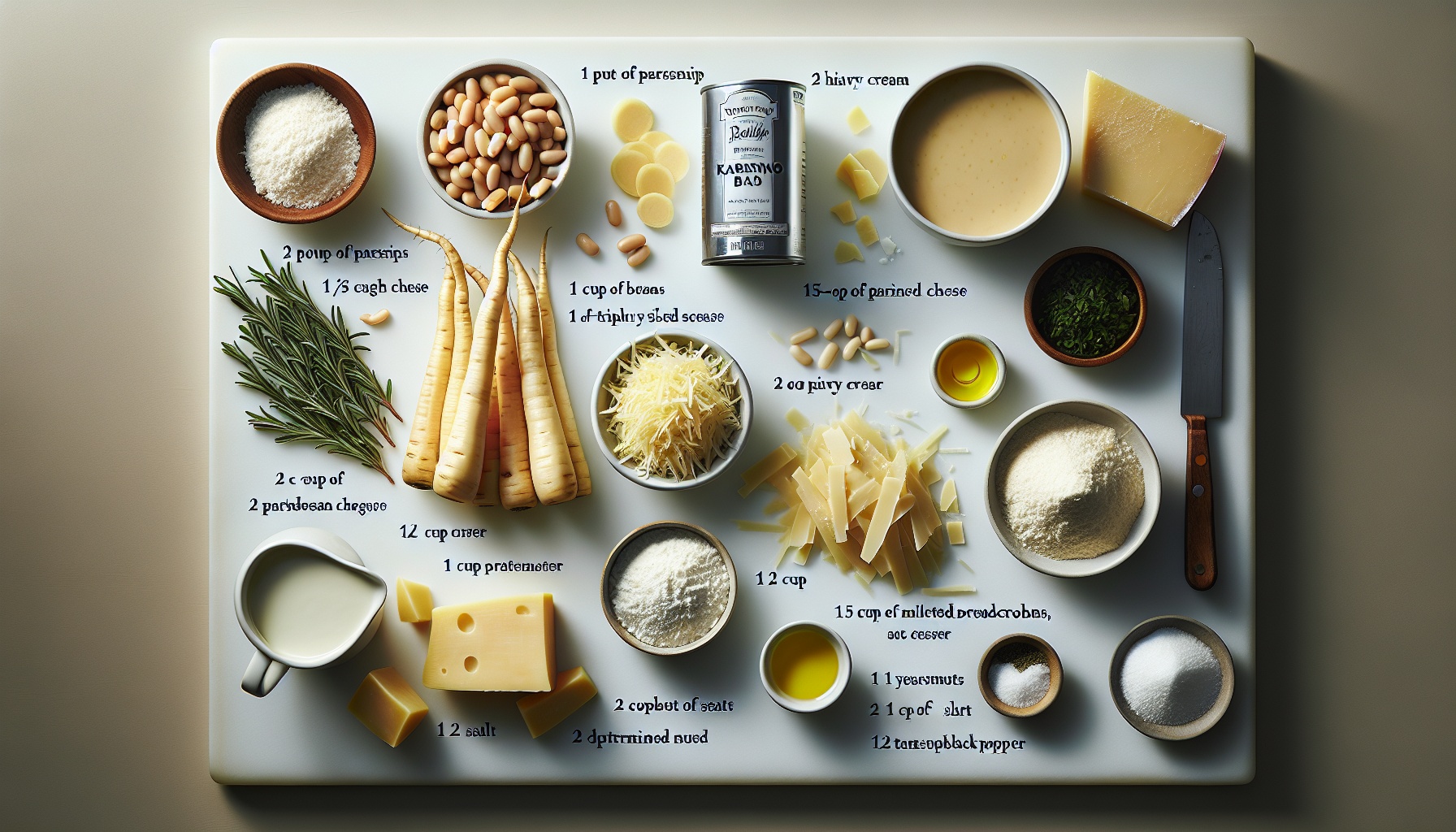 Creamy Parsnip and White Bean Gratin with Rosemary Crumb Topping Recipe
