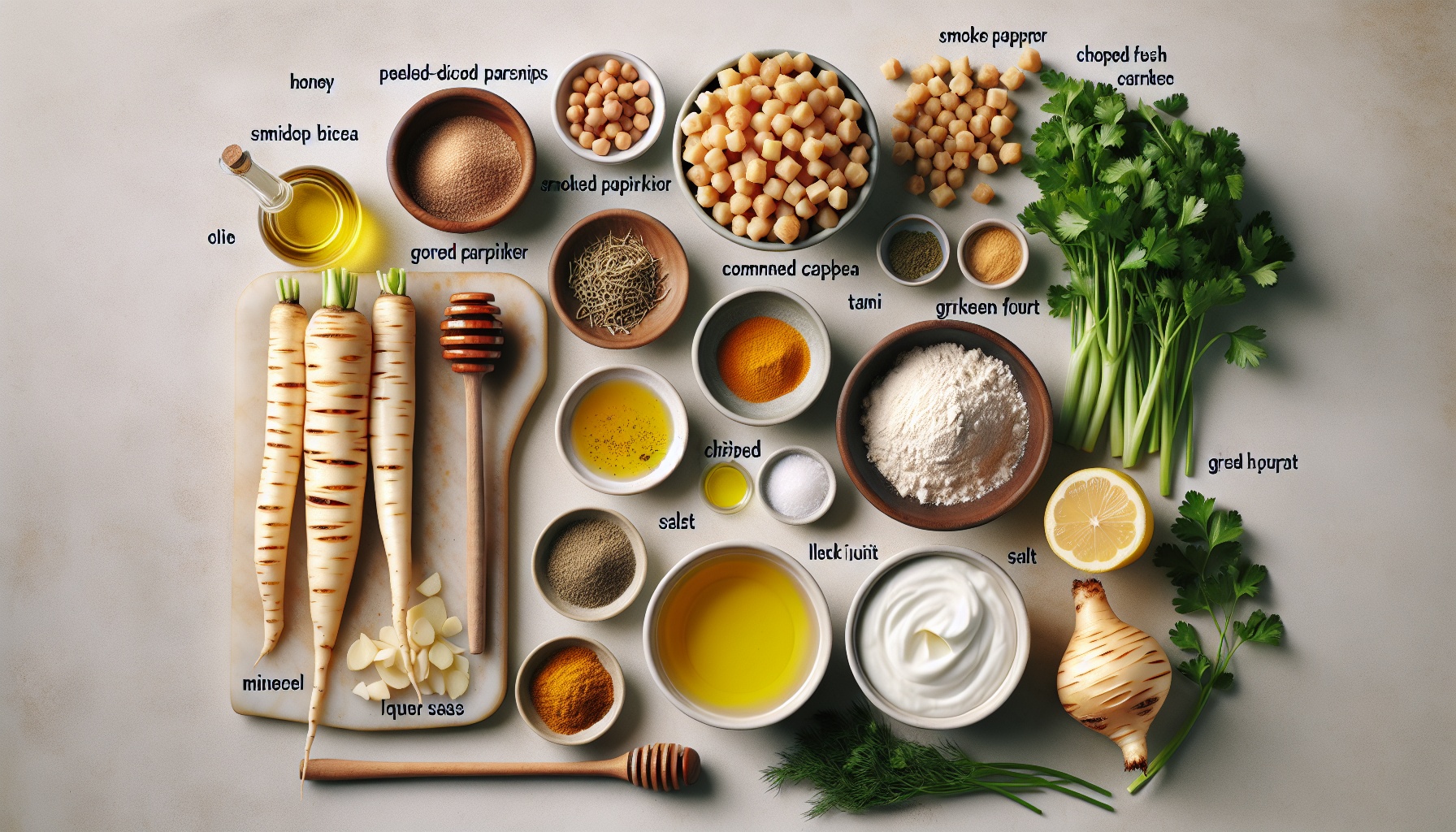 Honey Roasted Parsnip Falafel with Lemon Dill Yogurt Recipe
