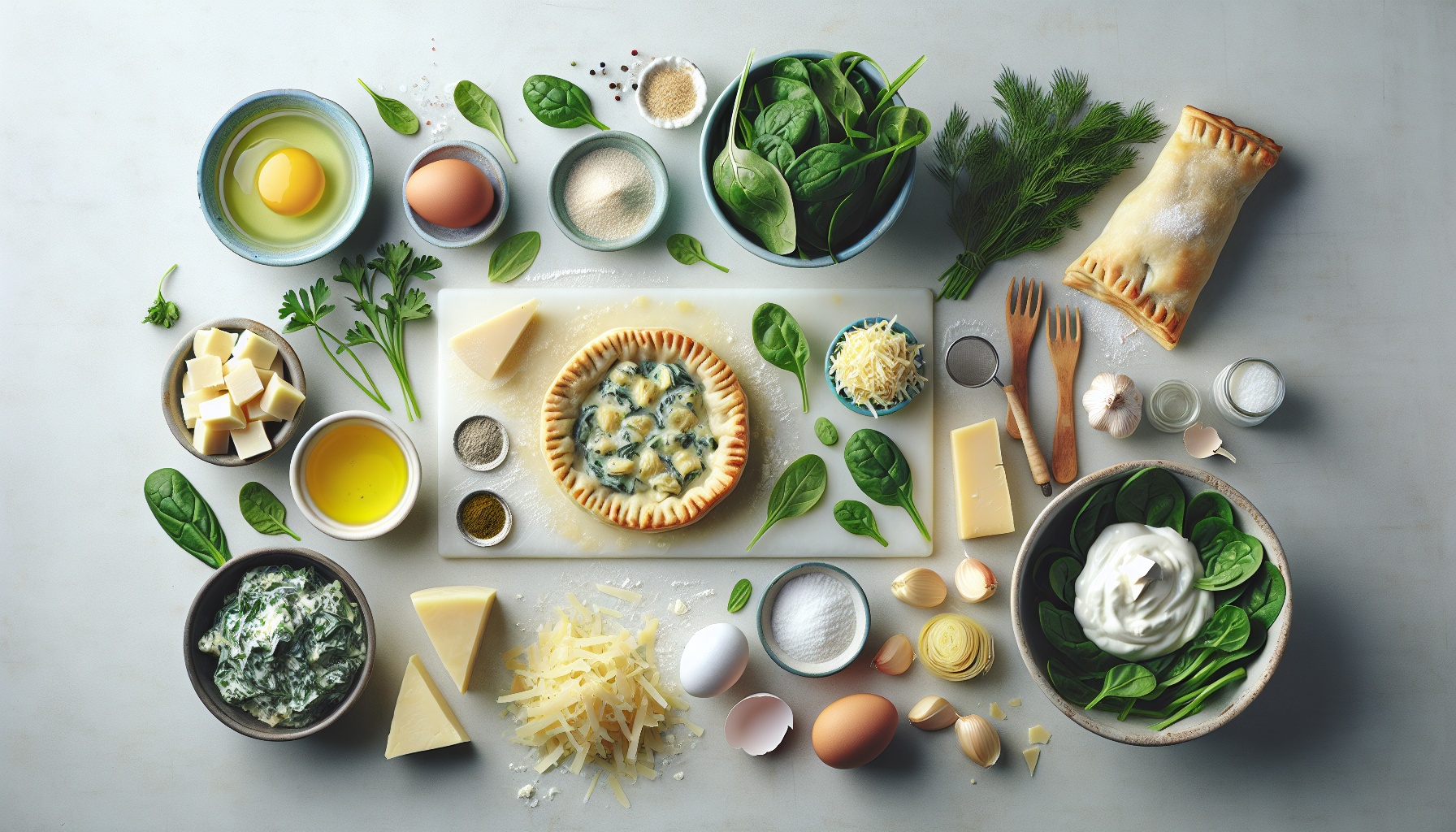 Savory Spinach and Artichoke Hand Pies with Lemon Herb Dip Recipe