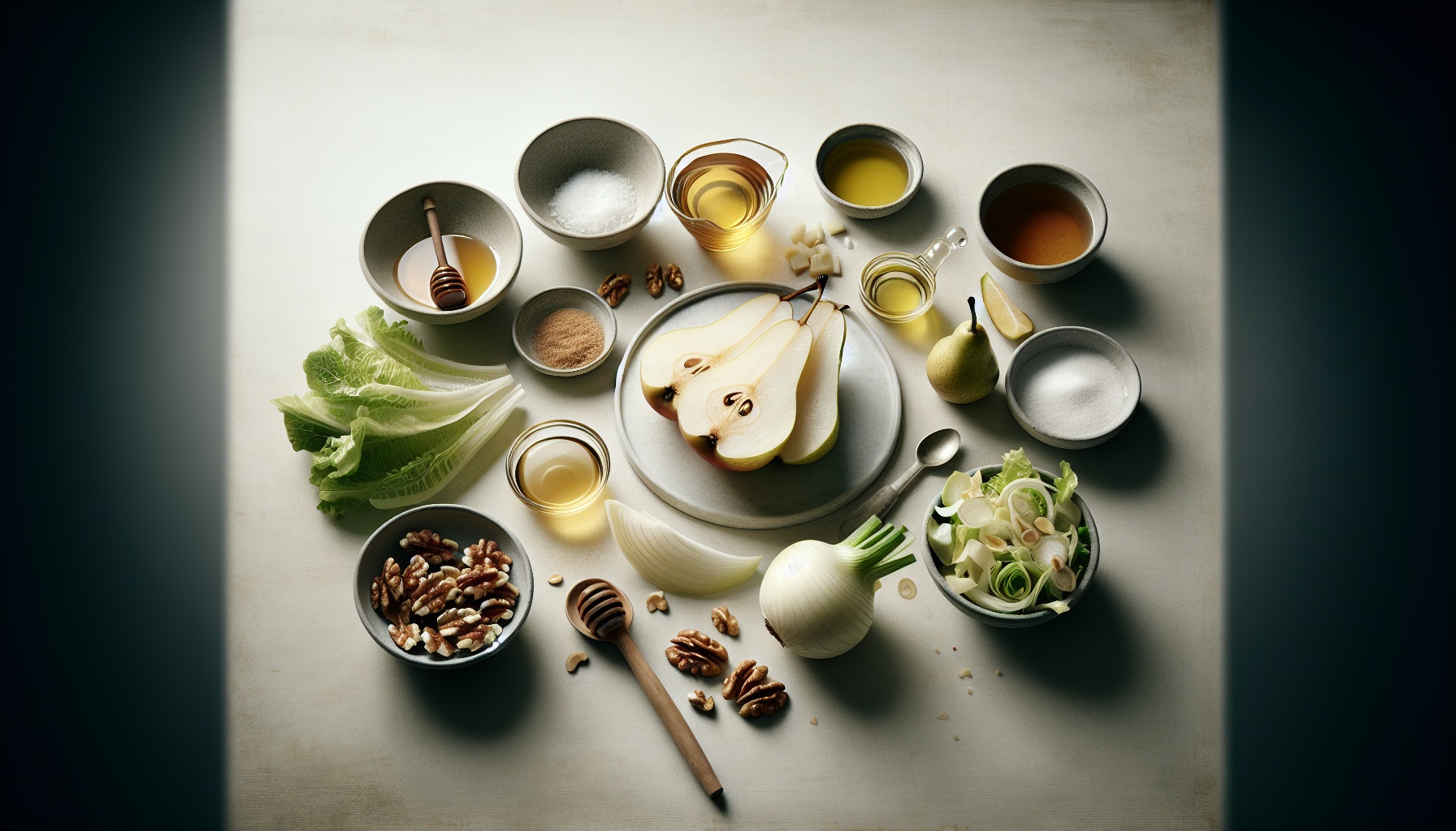 Honey Glazed Pear and Fennel Salad with Toasted Walnut Crunch Recipe
