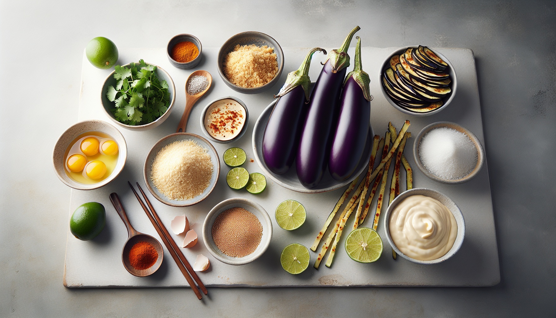 Sesame Crusted Eggplant Fries with Spicy Coconut Lime Dip Recipe