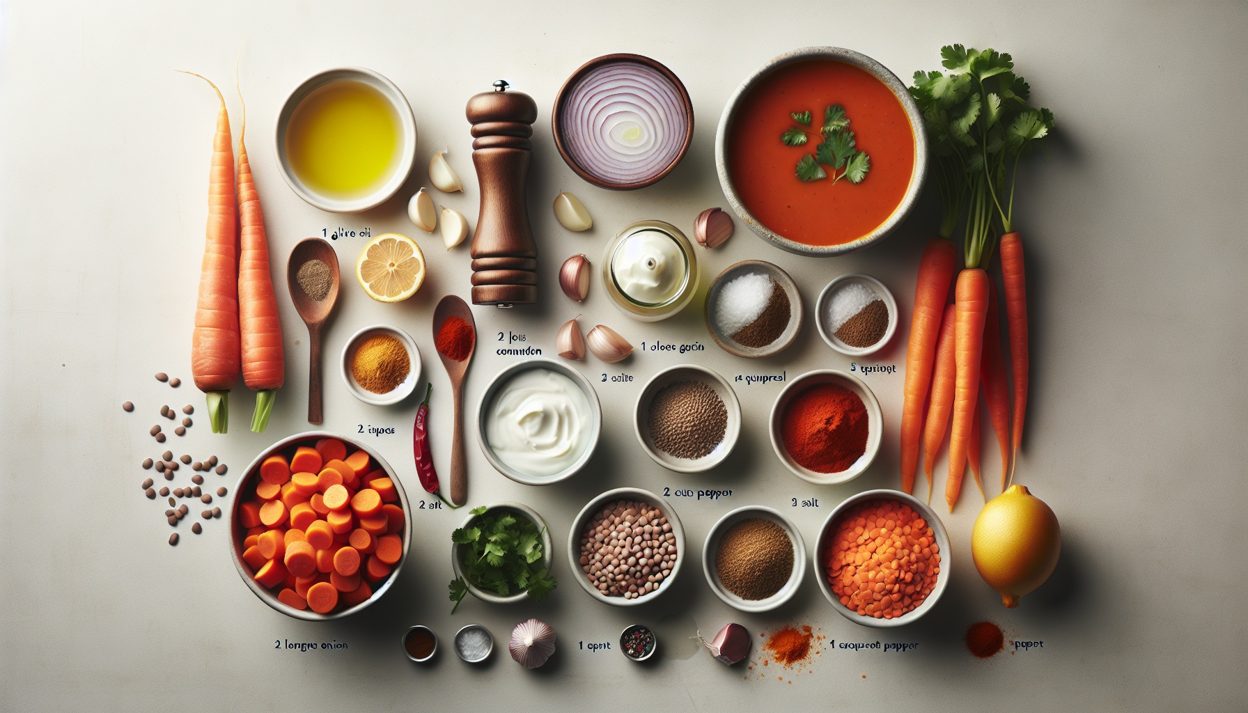 Moroccan Spiced Carrot and Red Lentil Soup with Lemon Harissa Swirl Recipe
