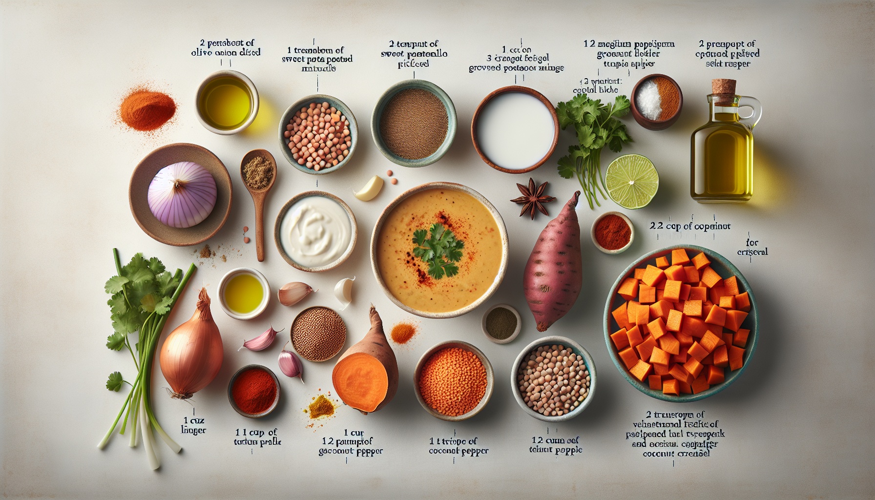 Spiced Sweet Potato and Lentil Soup with Coconut Cilantro Drizzle Recipe