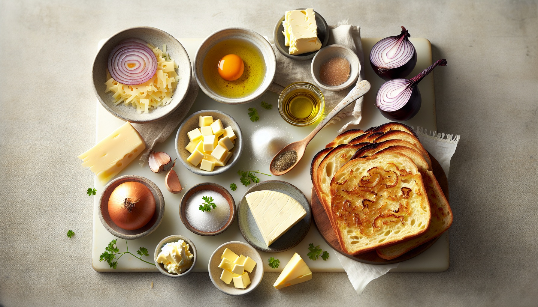 Triple Cheese and Caramelized Onion Toastie with Garlic Butter Recipe