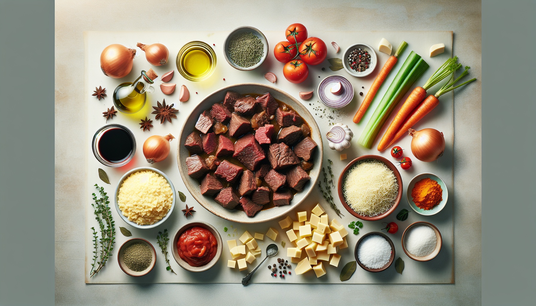 Slow Braised Beef Ragu with Parmesan Herb Polenta Recipe