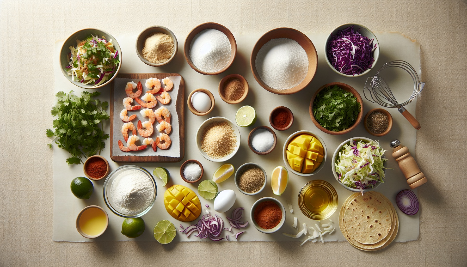 Crispy Coconut Shrimp Tacos with Mango Lime Slaw Recipe