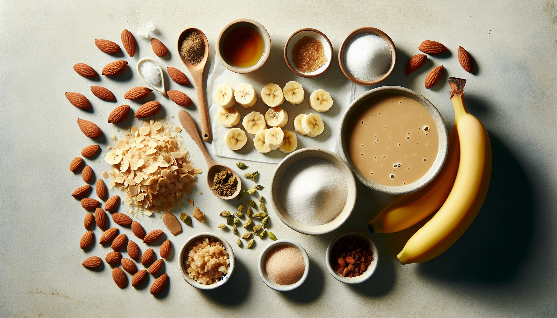 Caramelized Banana Cardamom Sauce with Toasted Almond Crumble Recipe