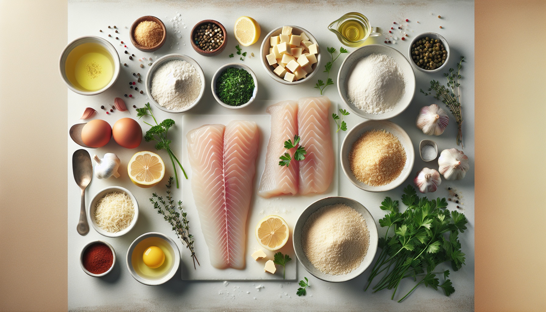 Crispy Parmesan Herb Crusted Cod with Lemon Caper Butter Sauce Recipe