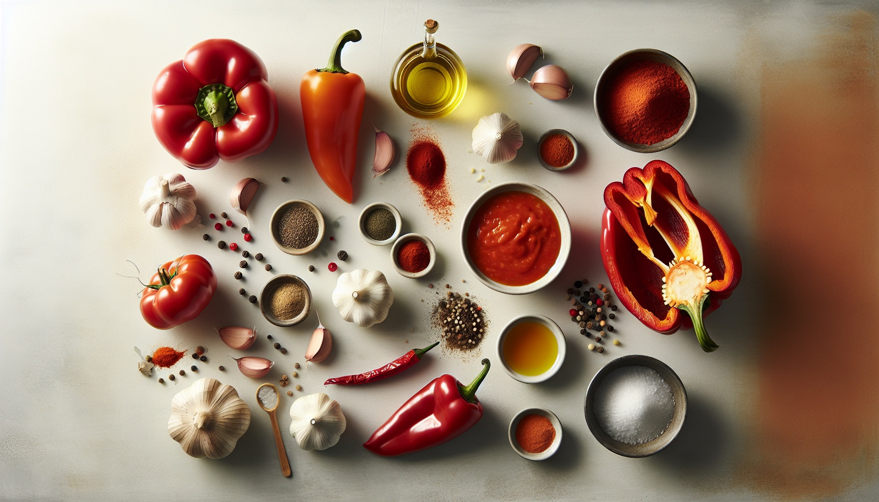 Smoky Roasted Red Pepper Sauce with Paprika and Garlic Recipe