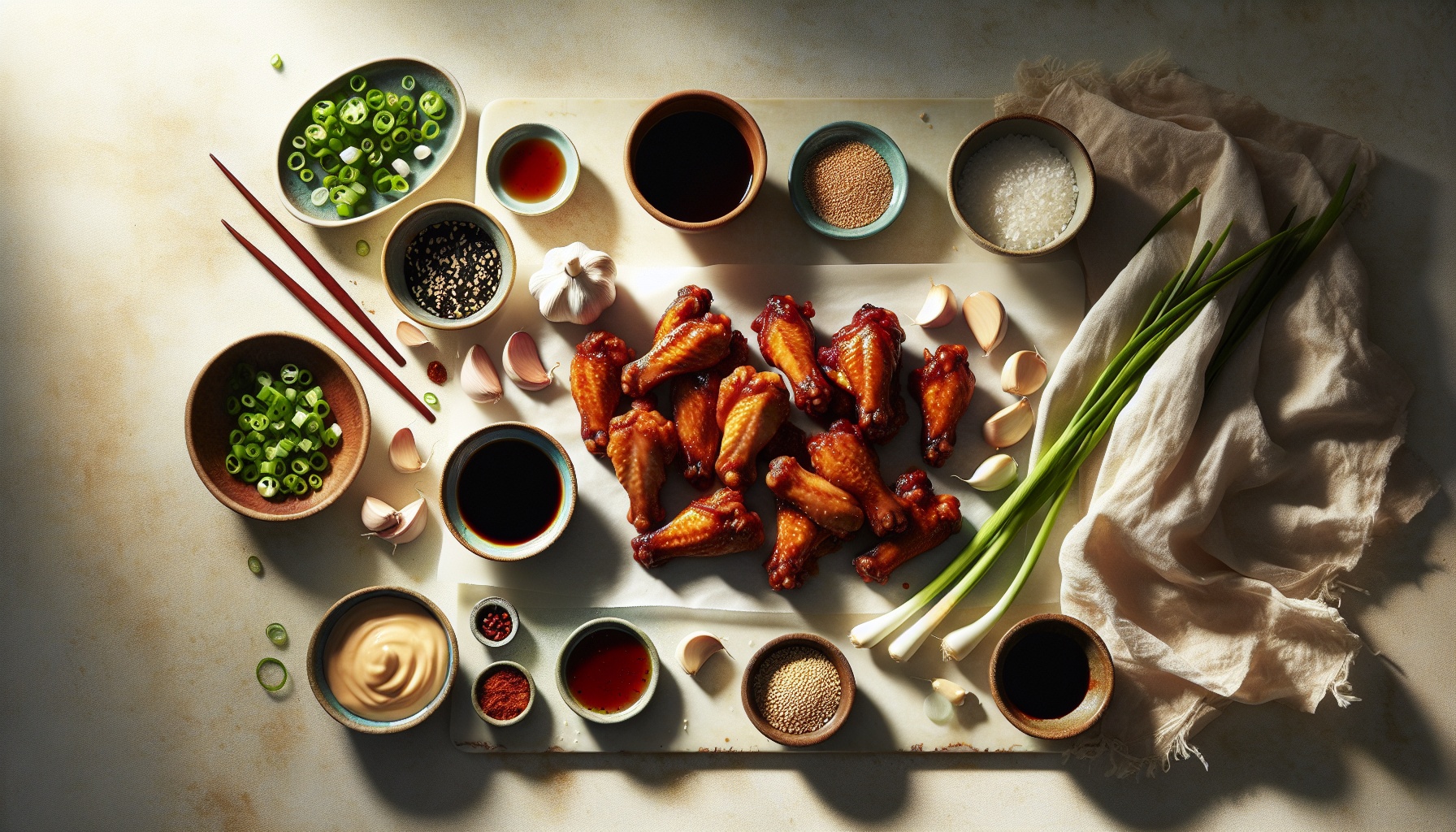 Sticky Soy Glazed Chicken Wings with Sesame Lime Dipping Sauce Recipe