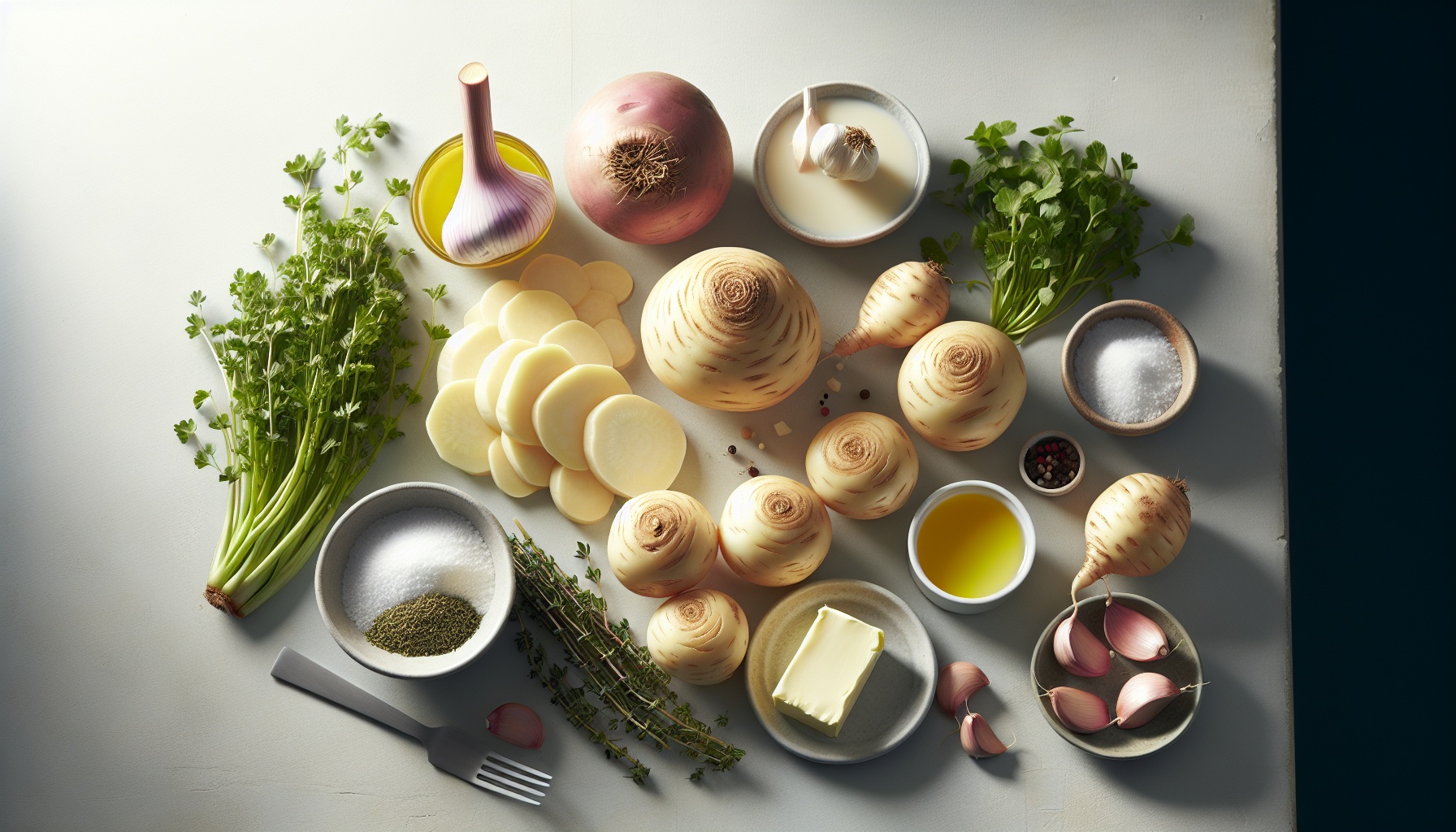 Classic Homemade Garlic Mashed Turnips with Thyme Butter Recipe