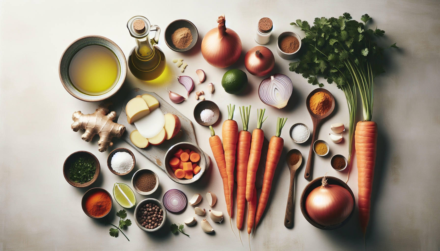 Creamy Carrot Ginger Soup with Coconut Milk and Lime Recipe
