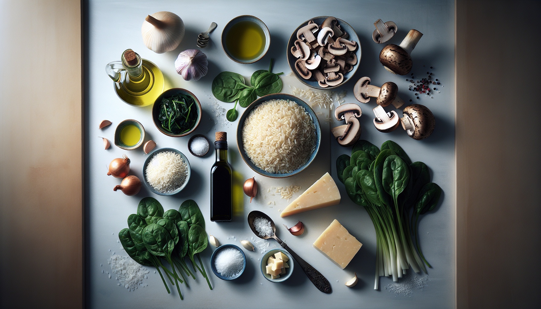 Creamy Mushroom and Spinach Risotto with Parmesan Recipe