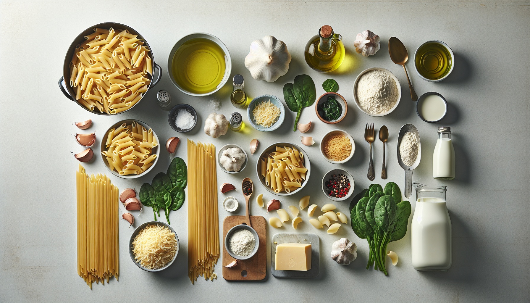 Creamy Roasted Garlic and Spinach Pasta Bake Recipe