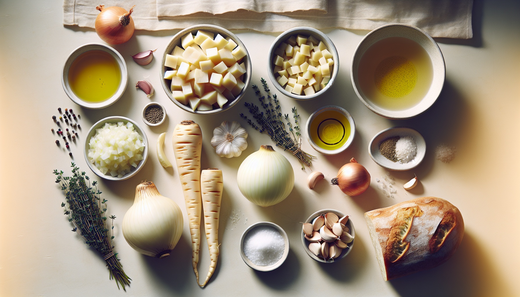 Creamy Roasted Parsnip Soup with Thyme and Garlic Recipe