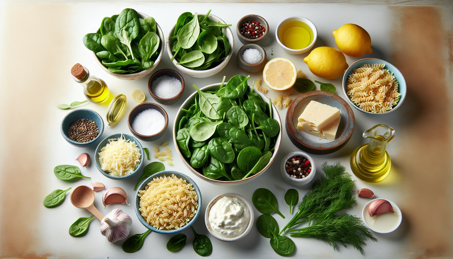 Creamy Spinach and Lemon Orzo Pasta Salad Recipe