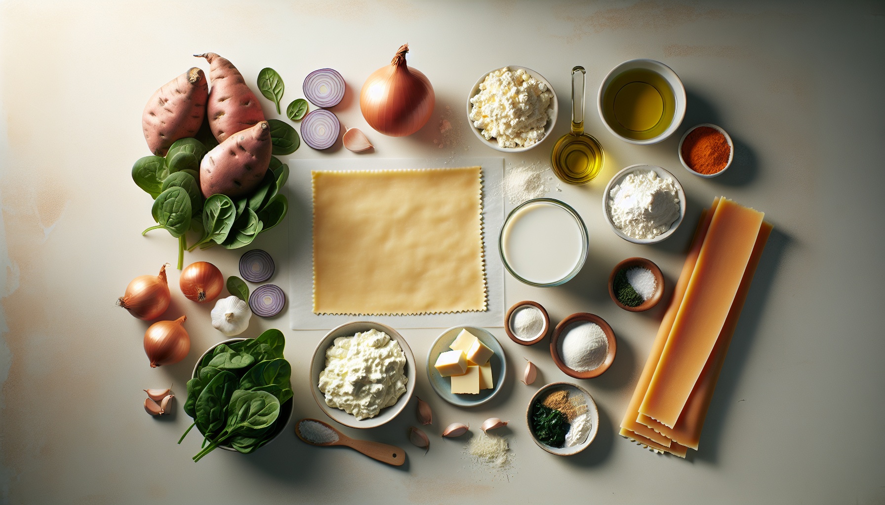 Easy Homemade Creamy Spinach Sweet Potato Lasagna Recipe