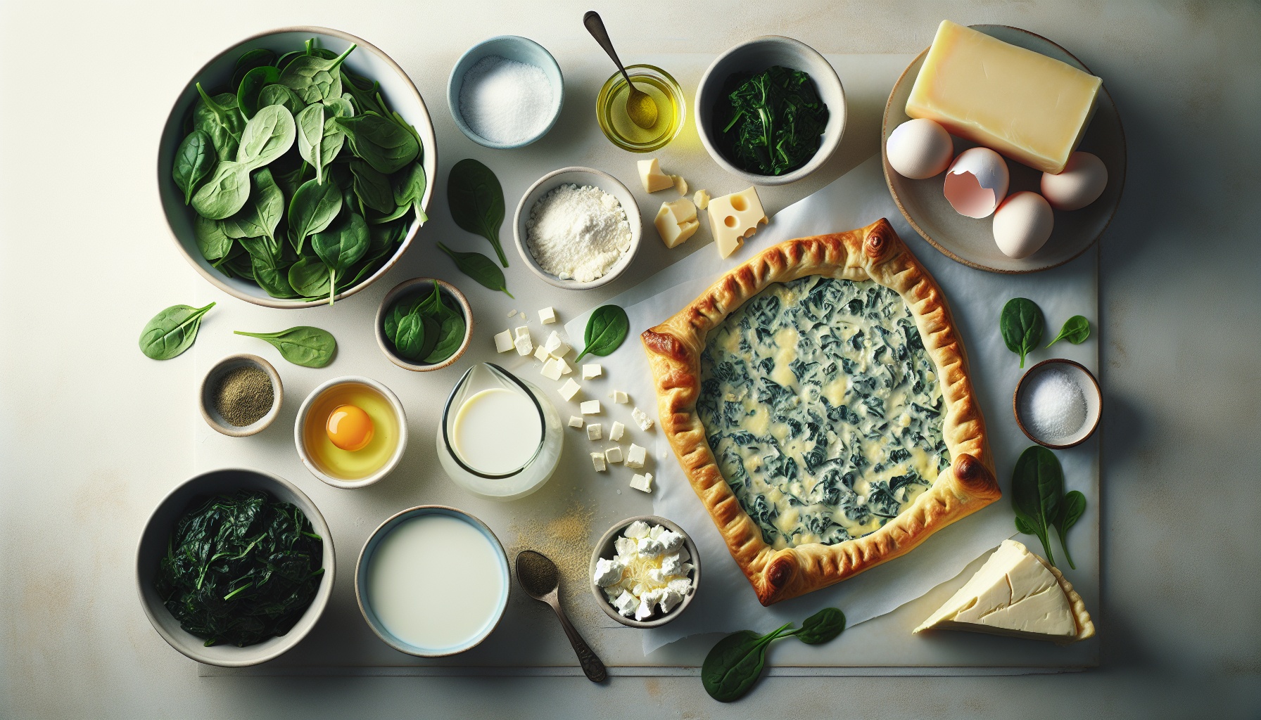 Easy Homemade Spinach Feta Tart with Flaky Pastry Recipe
