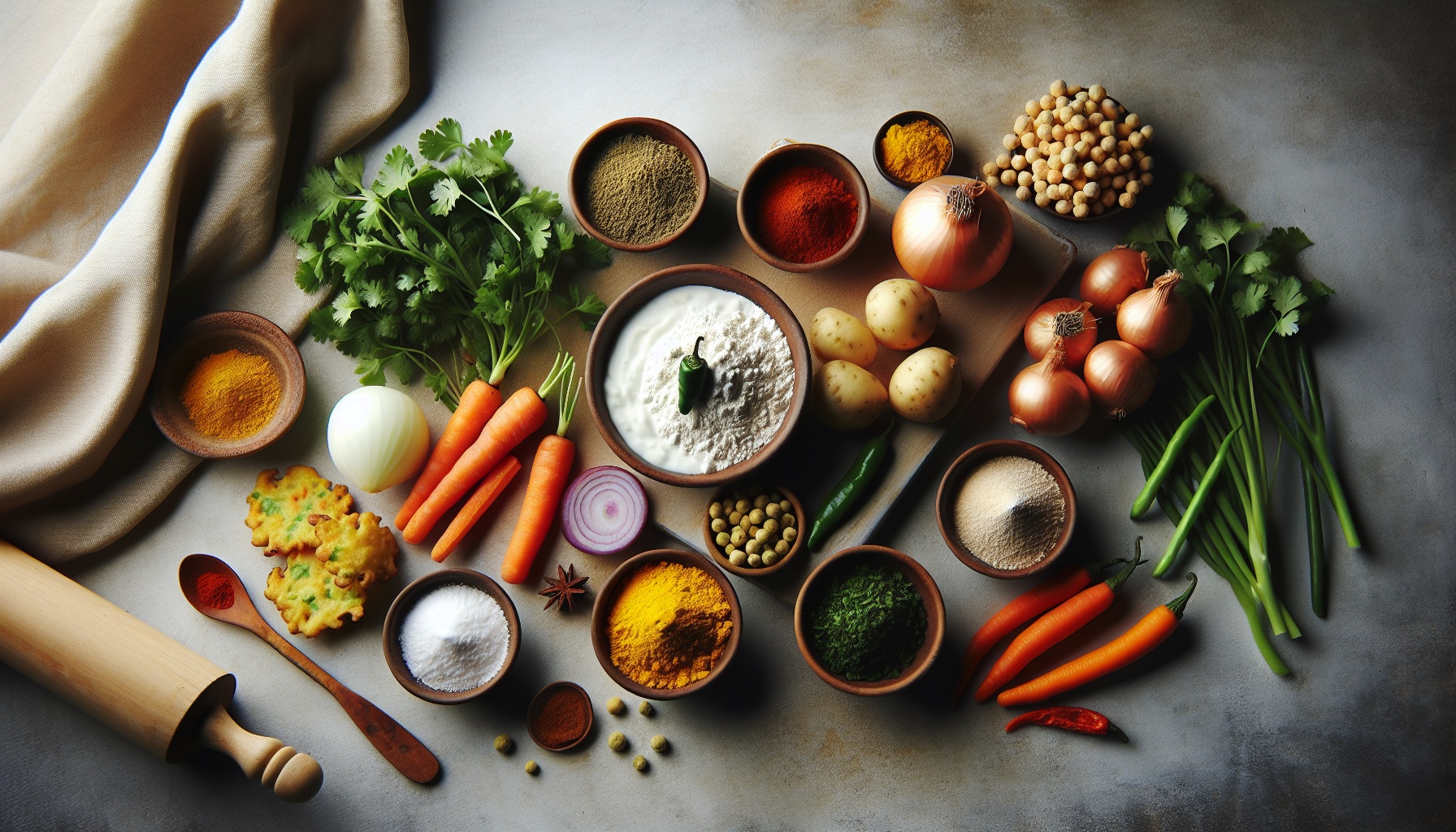 Easy Homemade Vegetable Pakoras with Spiced Yogurt Dip Recipe