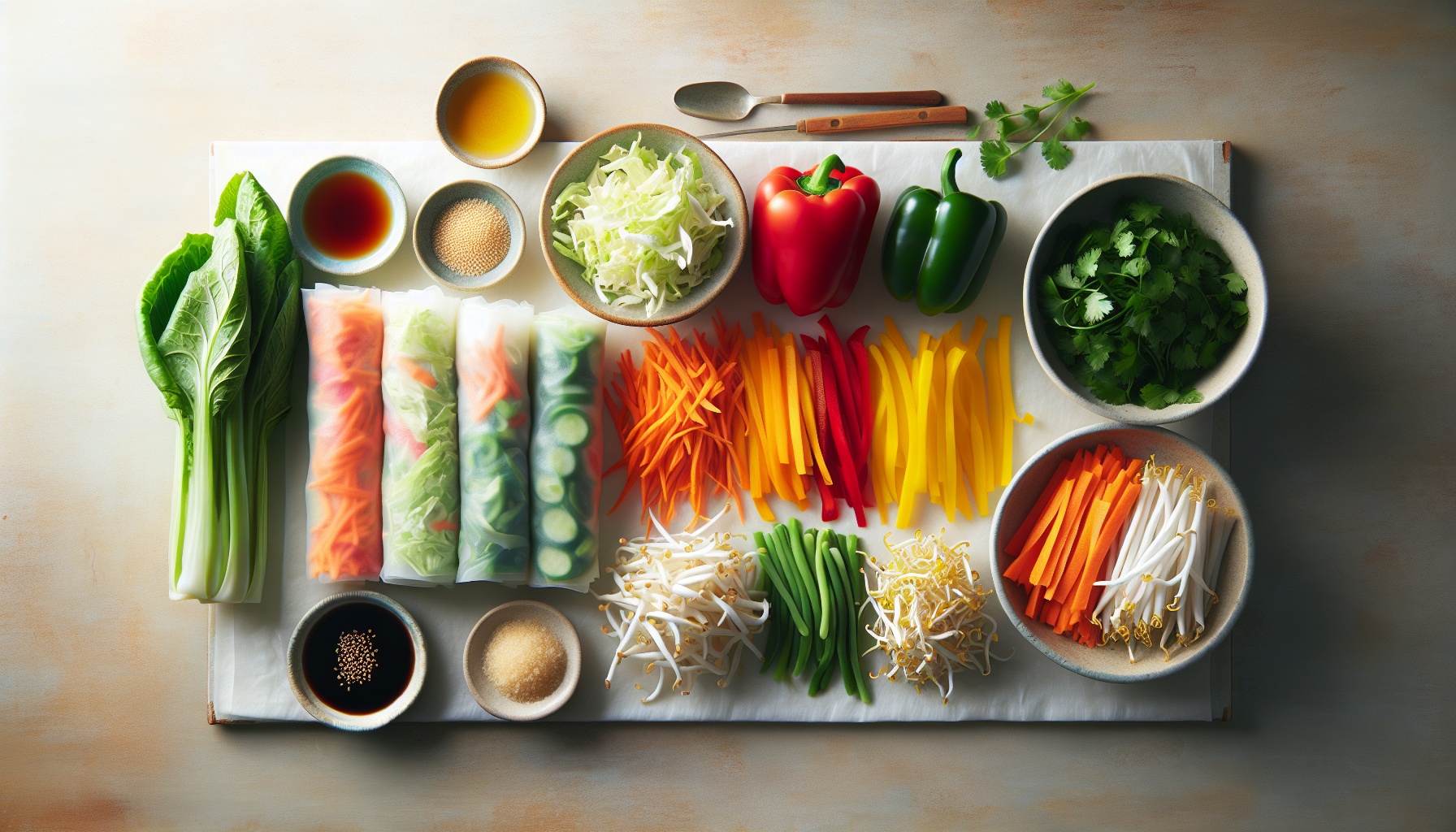 Easy Homemade Vegetable Spring Rolls with Sweet Chili Dipping Sauce Recipe