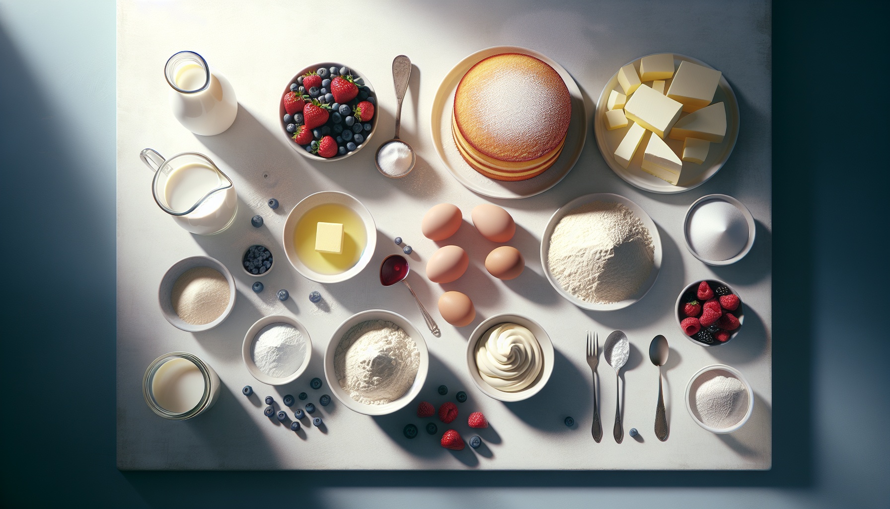 Fluffy Vanilla Sponge Cake with Whipped Cream and Berry Compote Recipe