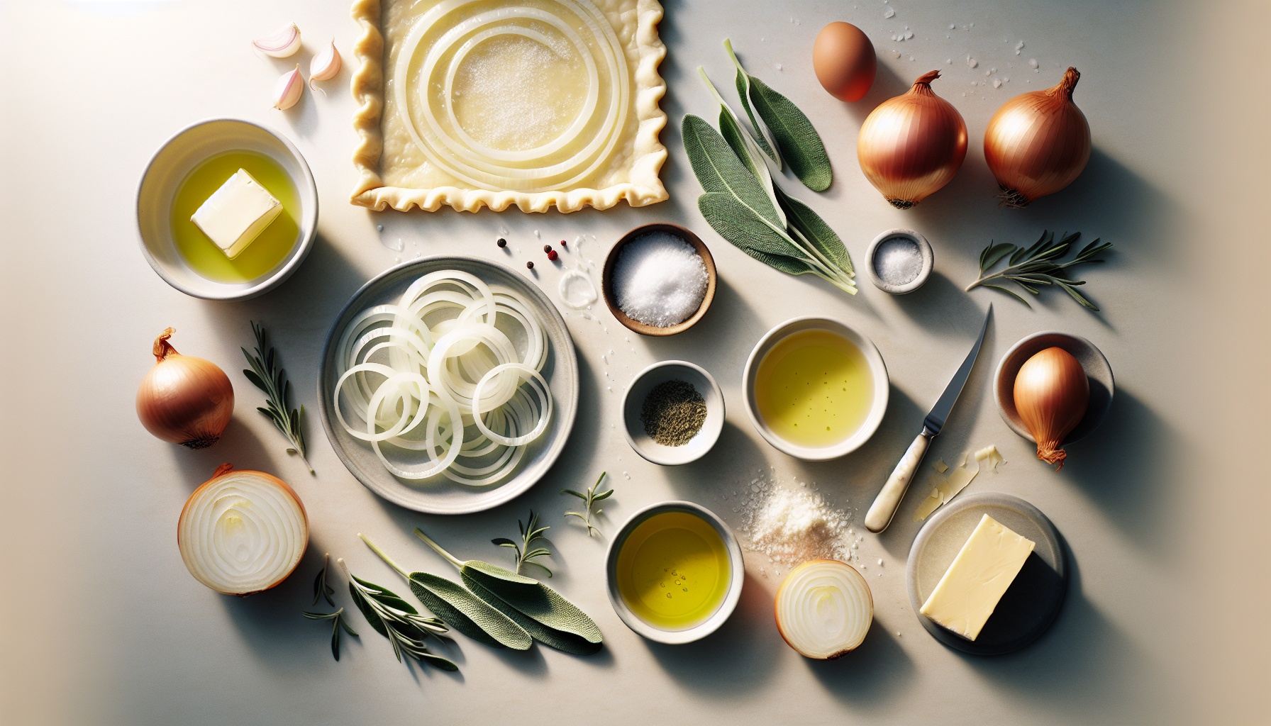 Simple Homemade Caramelized Onion and Sage Tart Recipe