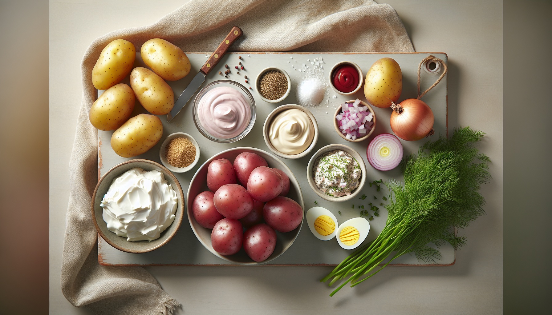 Simple Homemade Creamy Dill Potato Salad Recipe