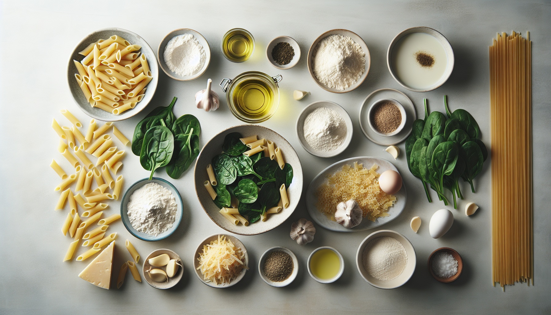 Simple Homemade Creamy Garlic and Spinach Pasta Bake Recipe