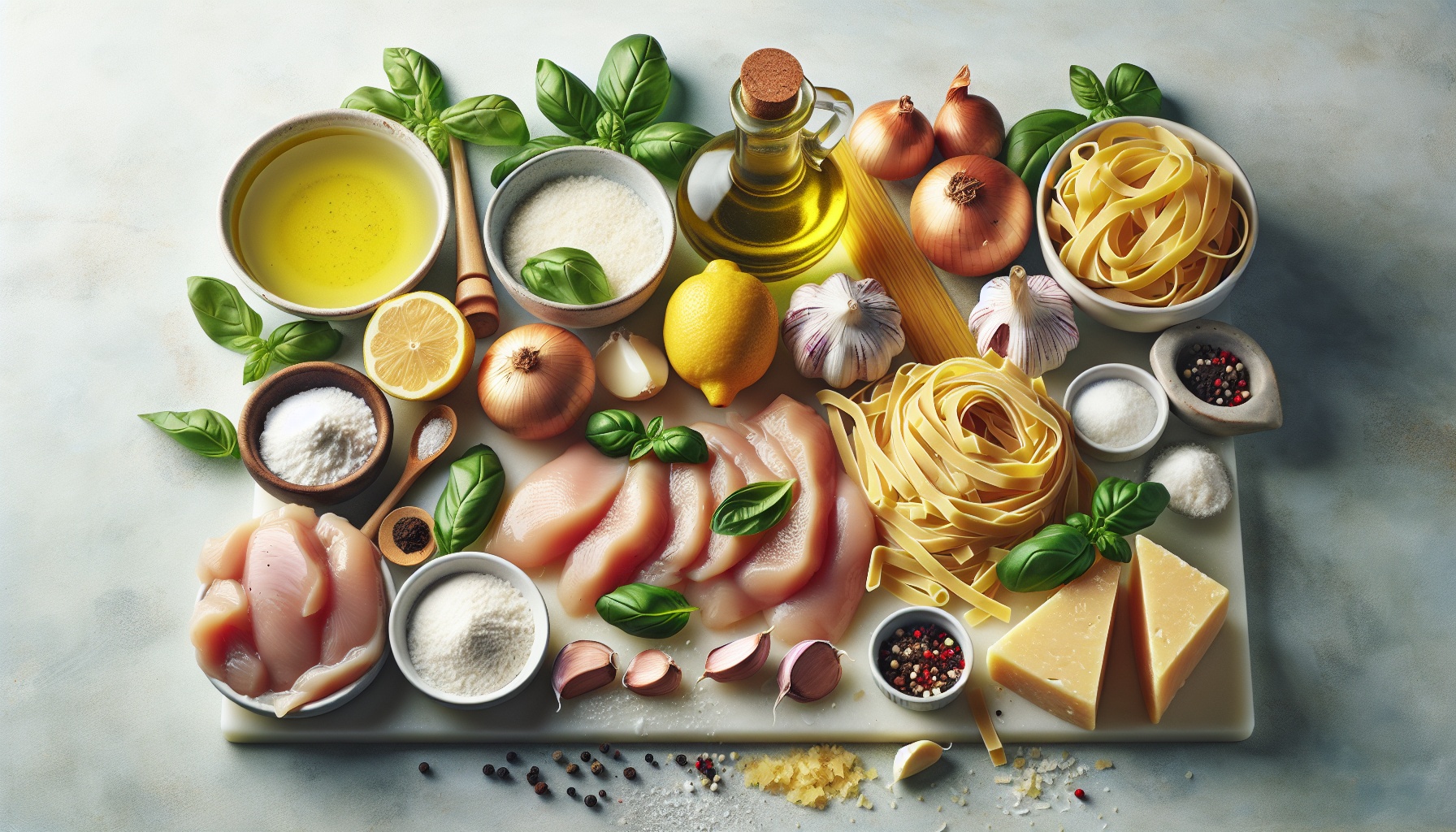 Simple Homemade Creamy Lemon Basil Chicken Pasta Recipe