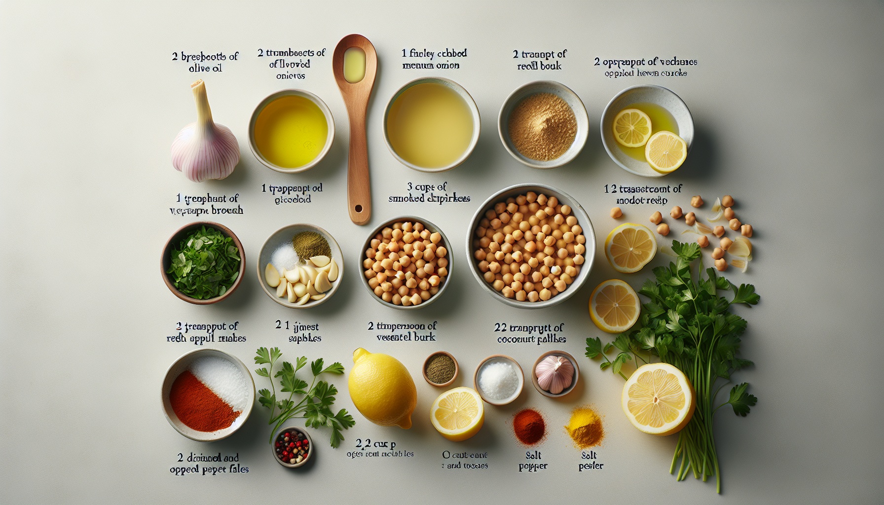 Simple Homemade Creamy Lemon Garlic Chickpea Soup Recipe