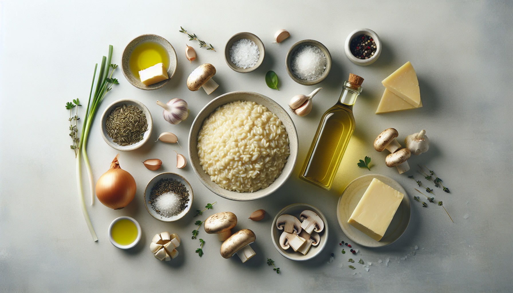 Simple Homemade Creamy Mushroom and Thyme Risotto Recipe