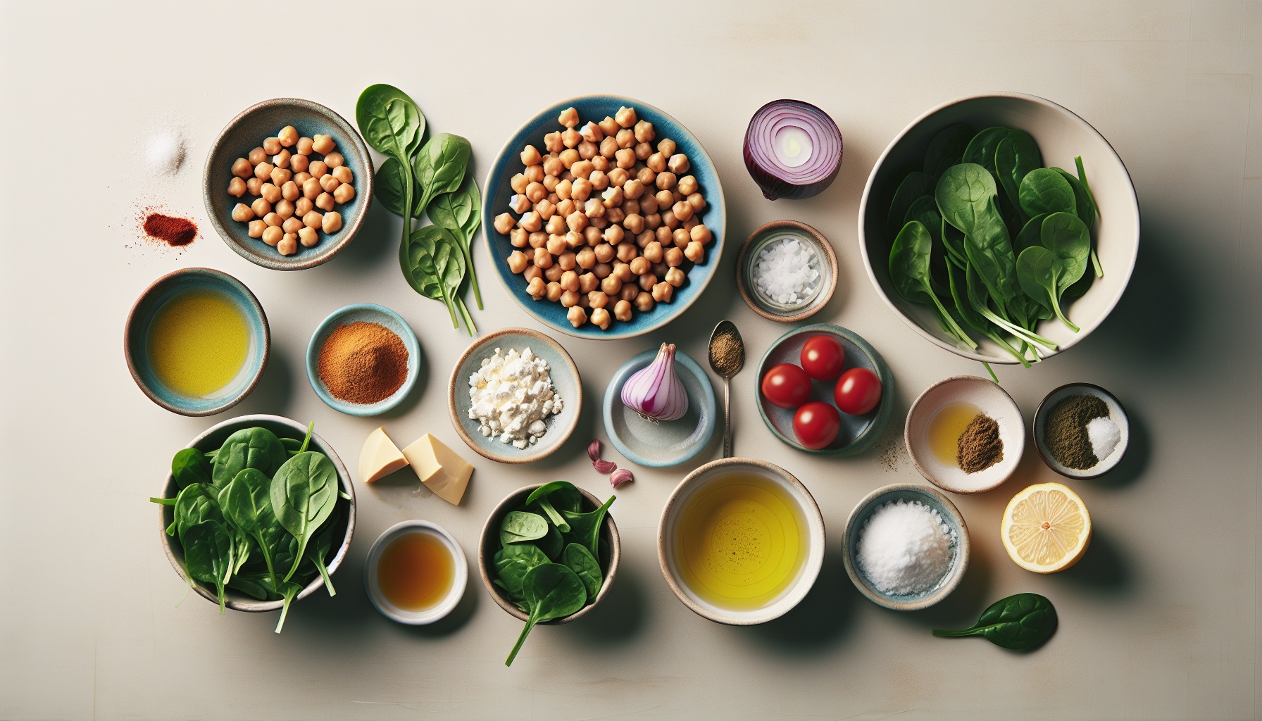 Simple Homemade Crispy Chickpea and Spinach Salad with Lemon Tahini Dressing Recipe