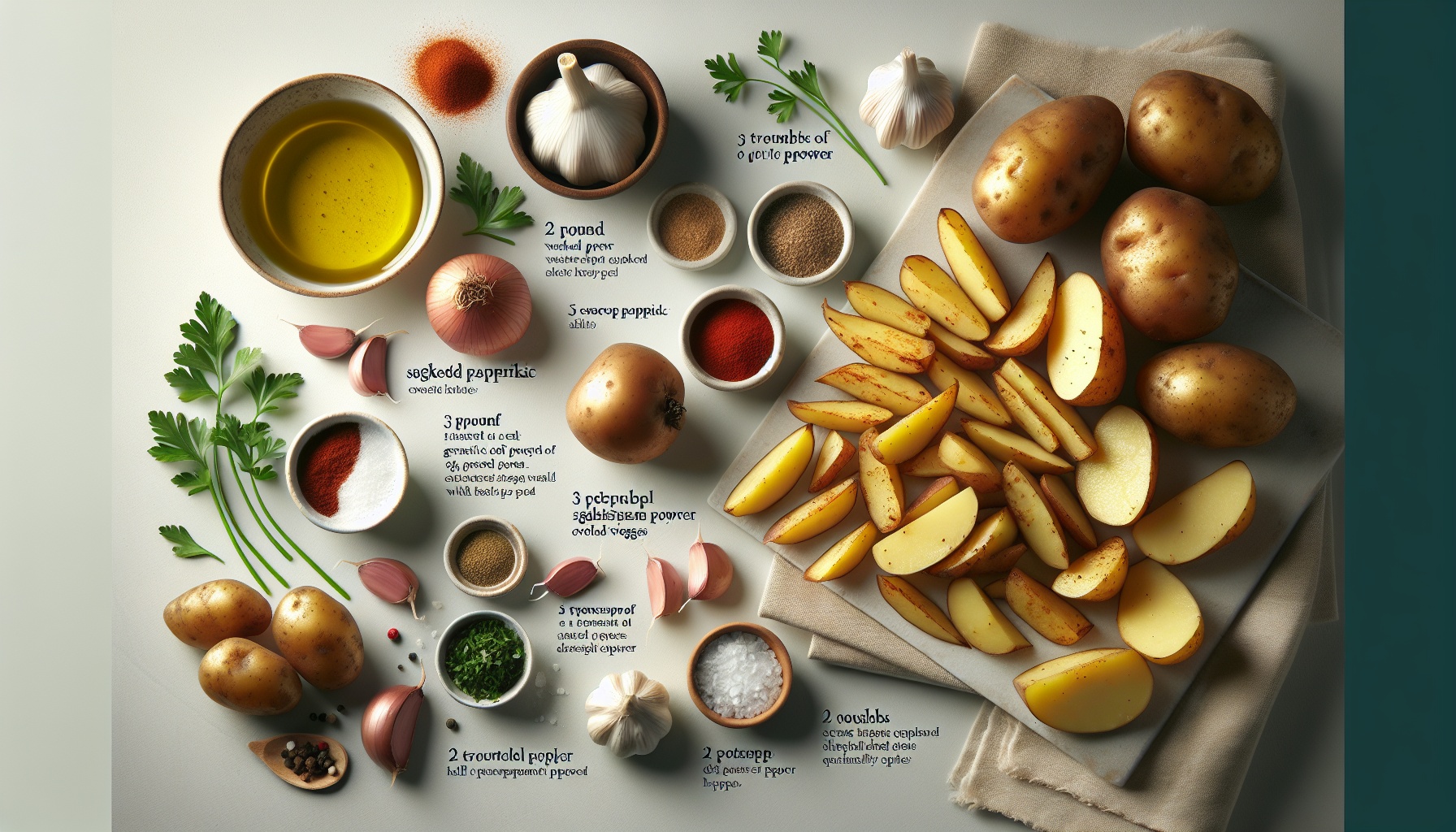 Simple Homemade Crispy Oven Baked Potato Wedges Recipe