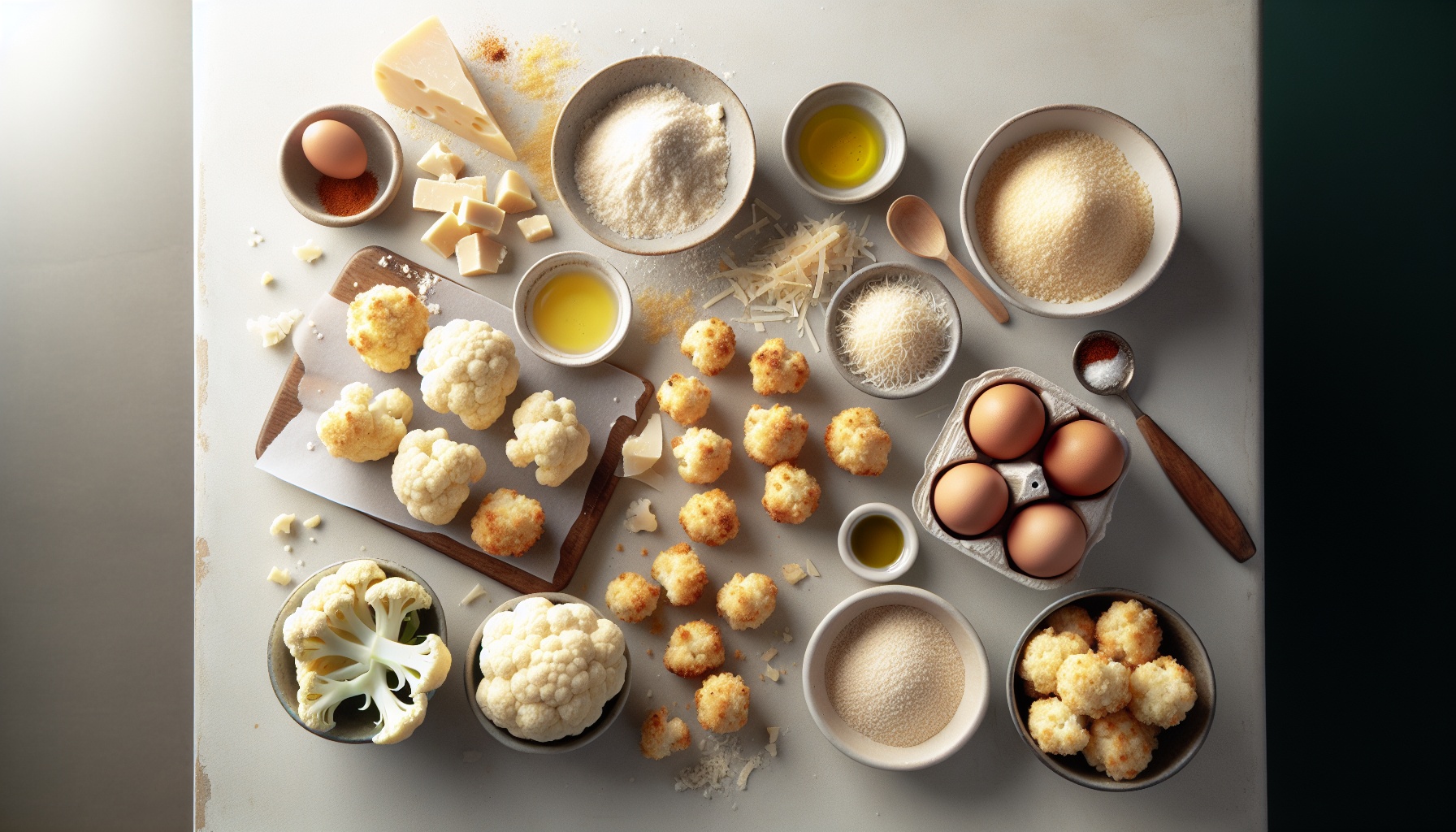 Simple Homemade Crispy Parmesan Cauliflower Bites Recipe