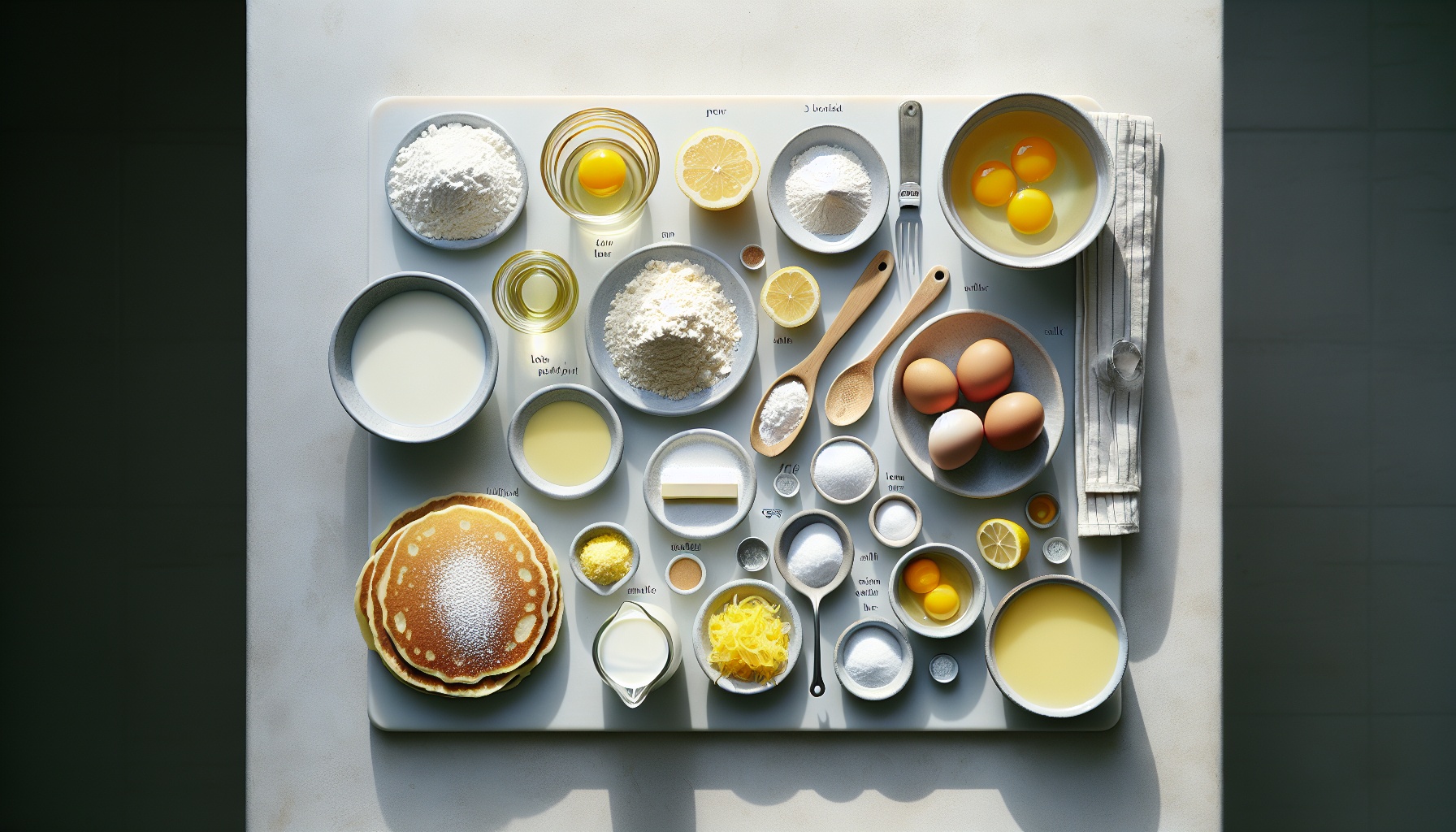 Simple Homemade Fluffy Ricotta Pancakes with Lemon Syrup Recipe