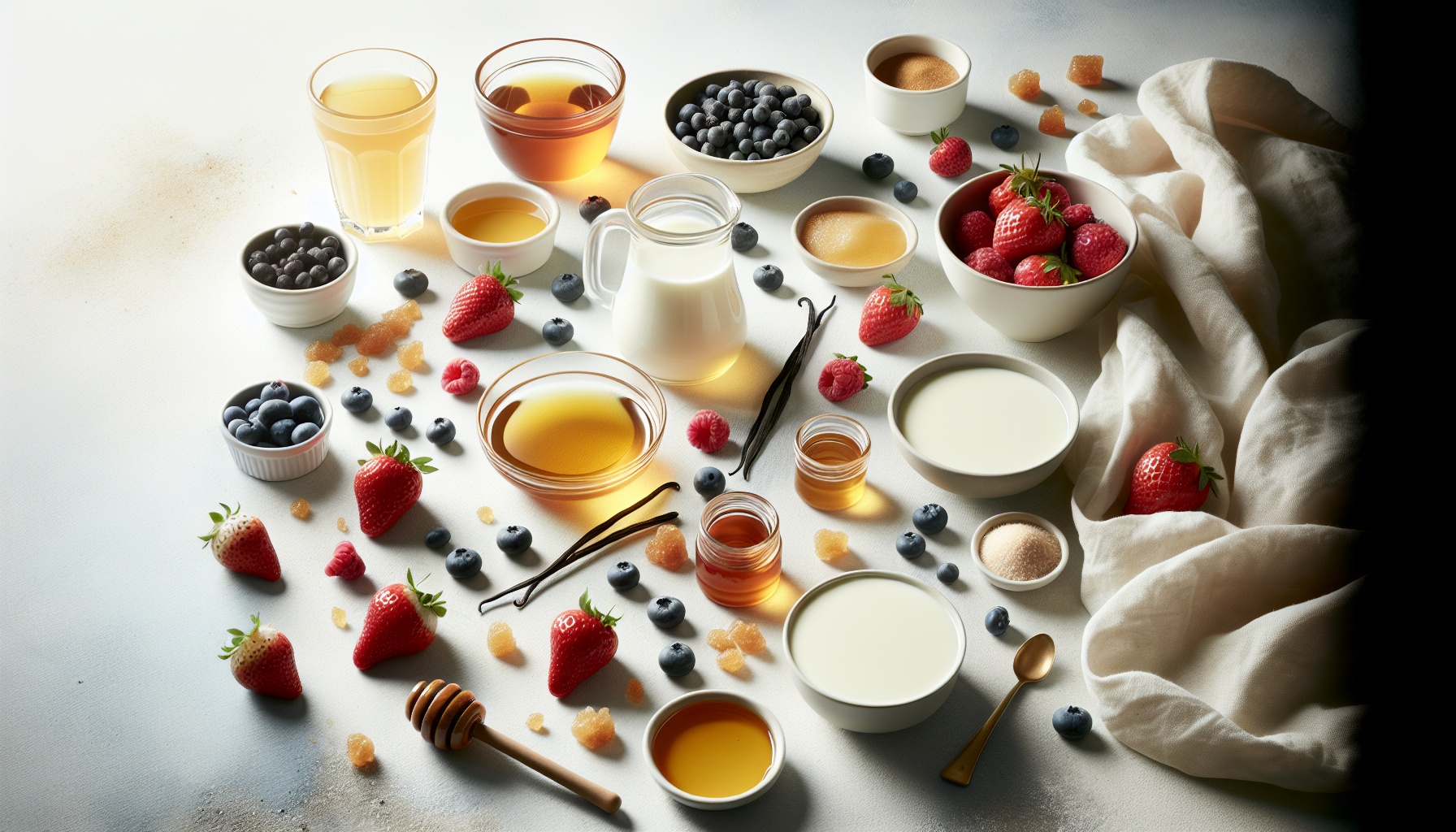 Simple Homemade Honey Vanilla Panna Cotta with Fresh Berry Sauce Recipe