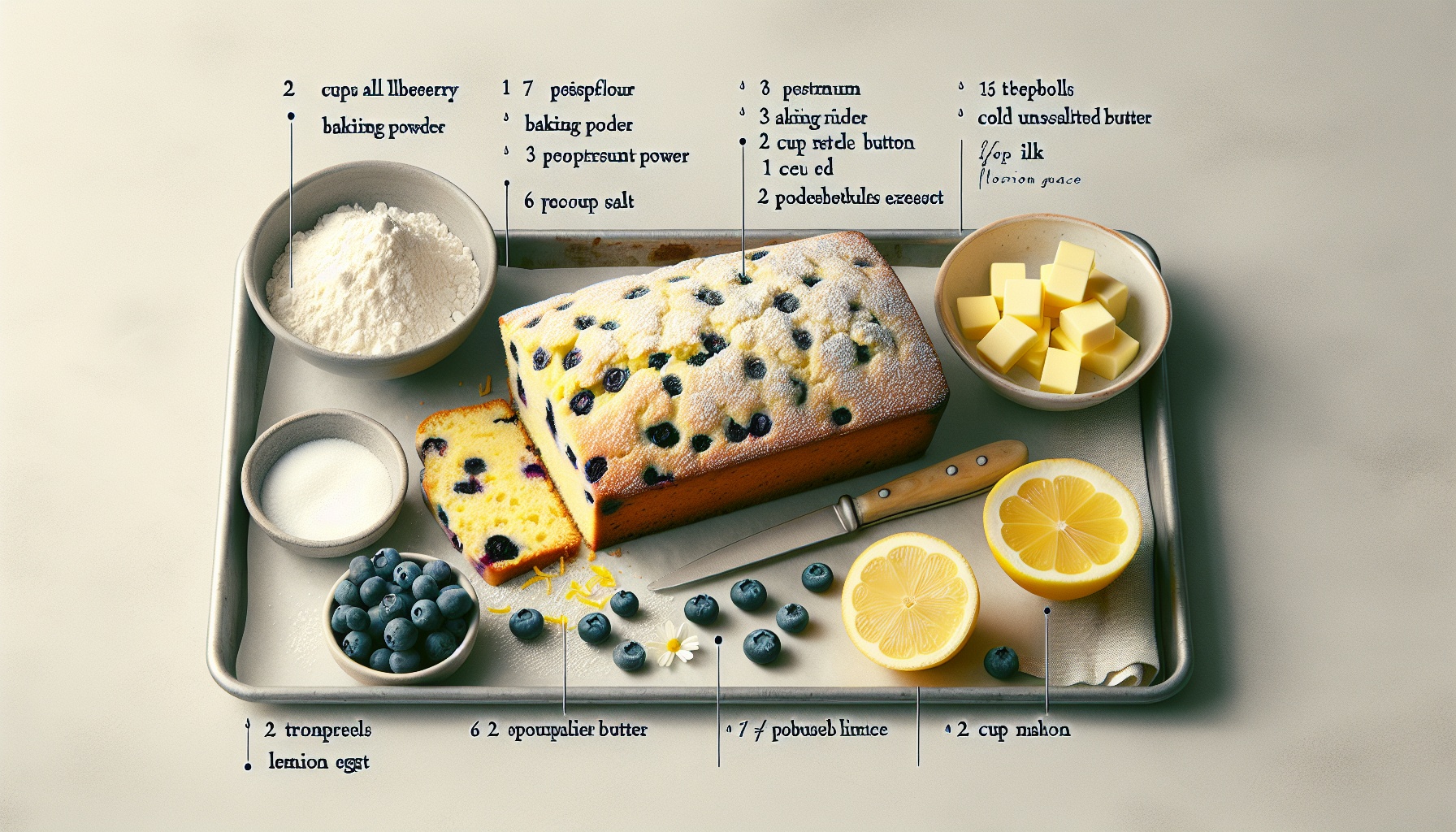 Simple Homemade Lemon Blueberry Scone Loaf Recipe