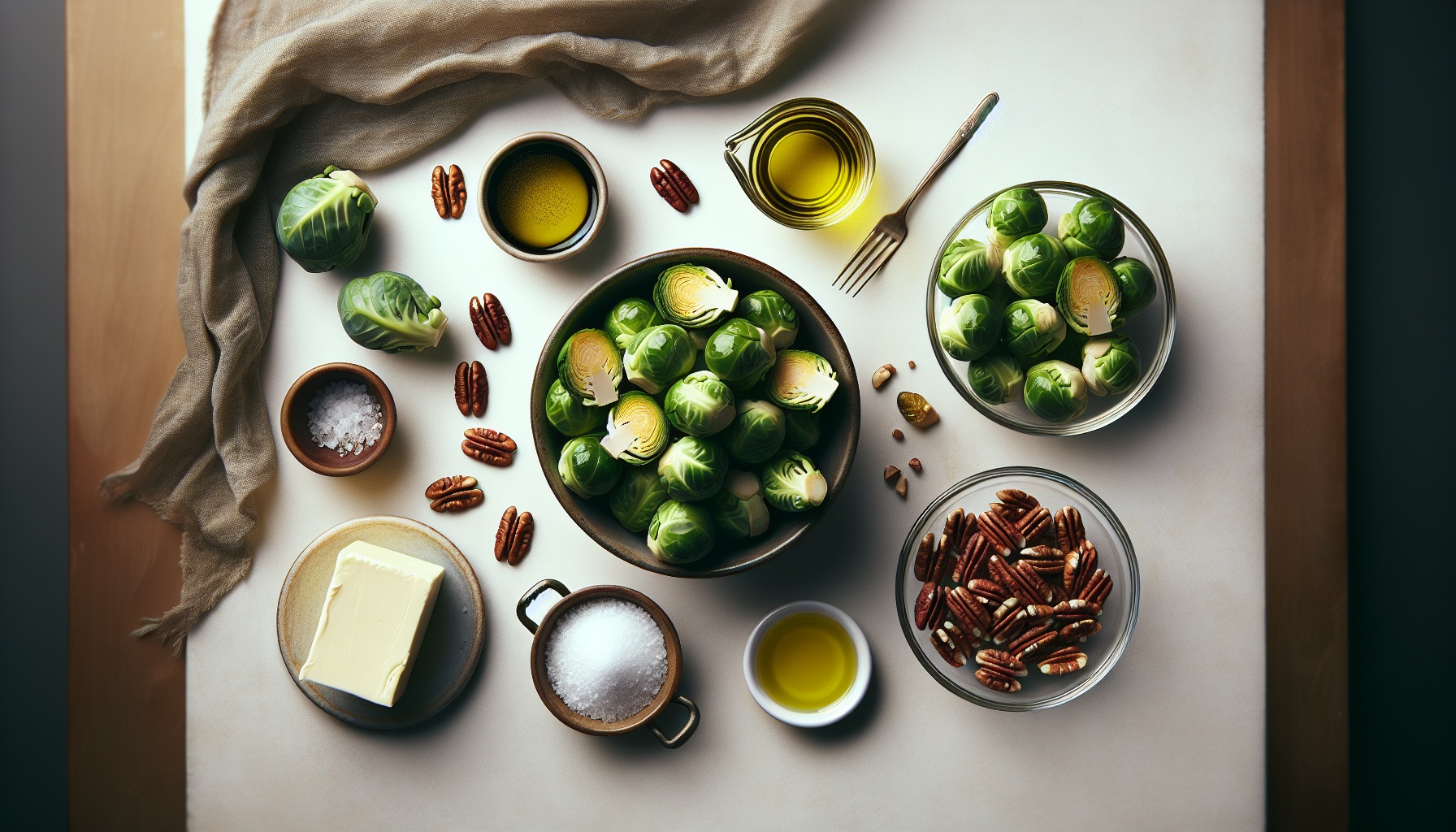 Simple Homemade Maple Glazed Brussels Sprouts with Toasted Pecans Recipe