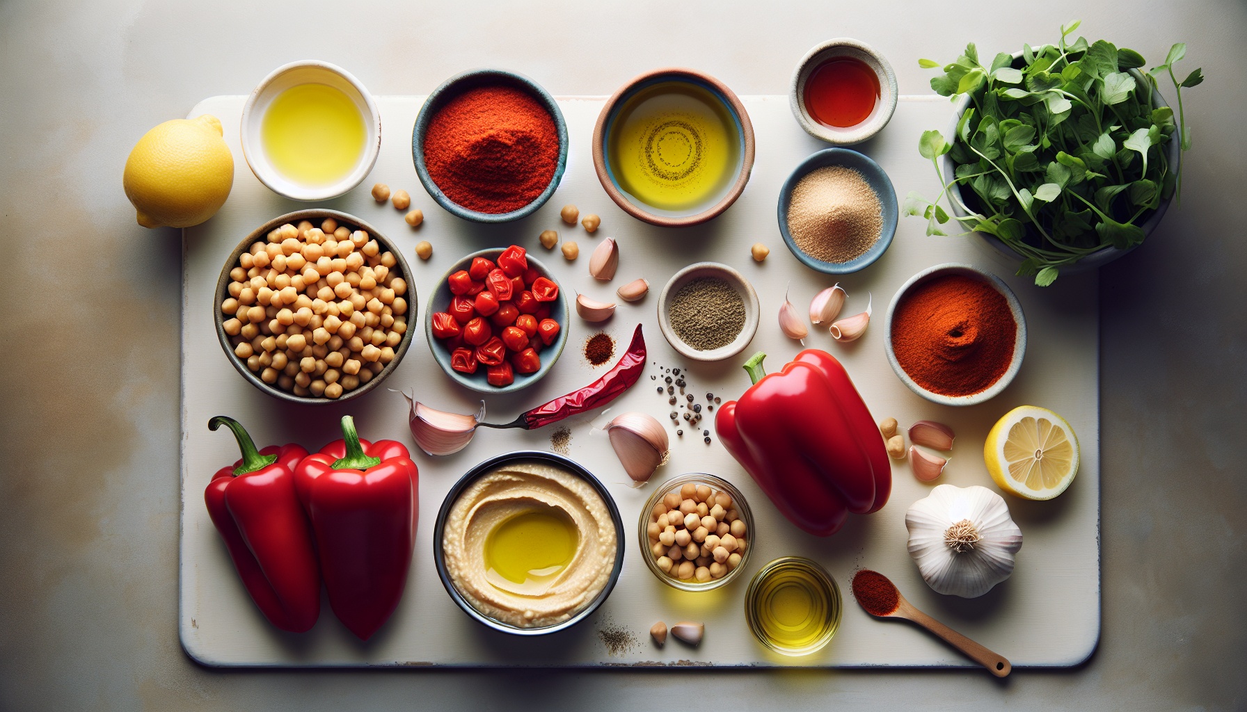 Simple Homemade Roasted Red Pepper Hummus Recipe