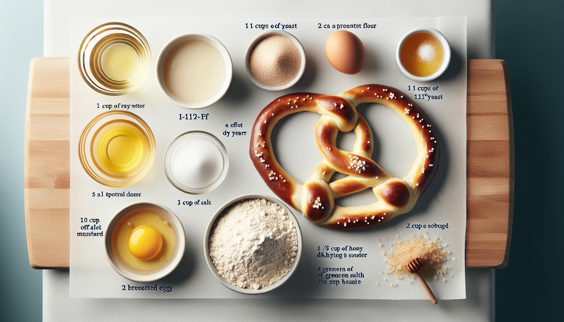 Simple Homemade Soft Pretzels with Honey Mustard Dipping Sauce Recipe