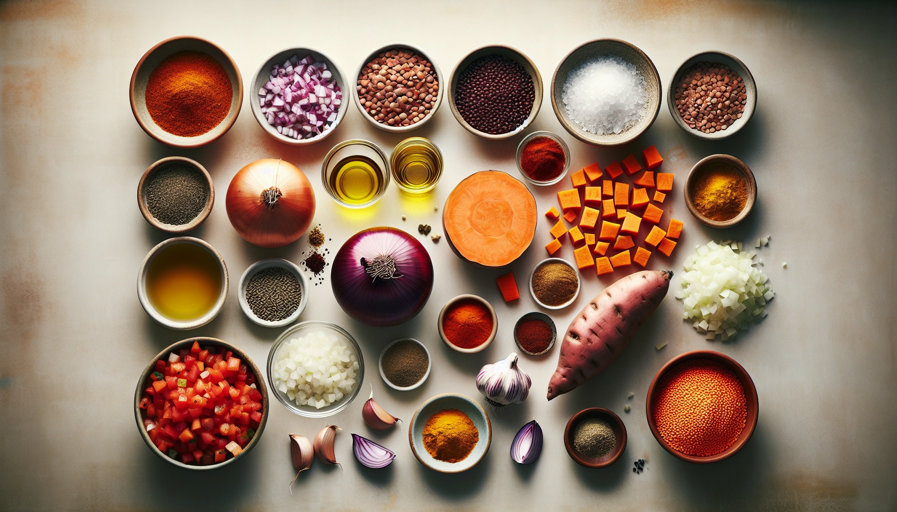 Simple Homemade Spiced Lentil and Sweet Potato Stew Recipe