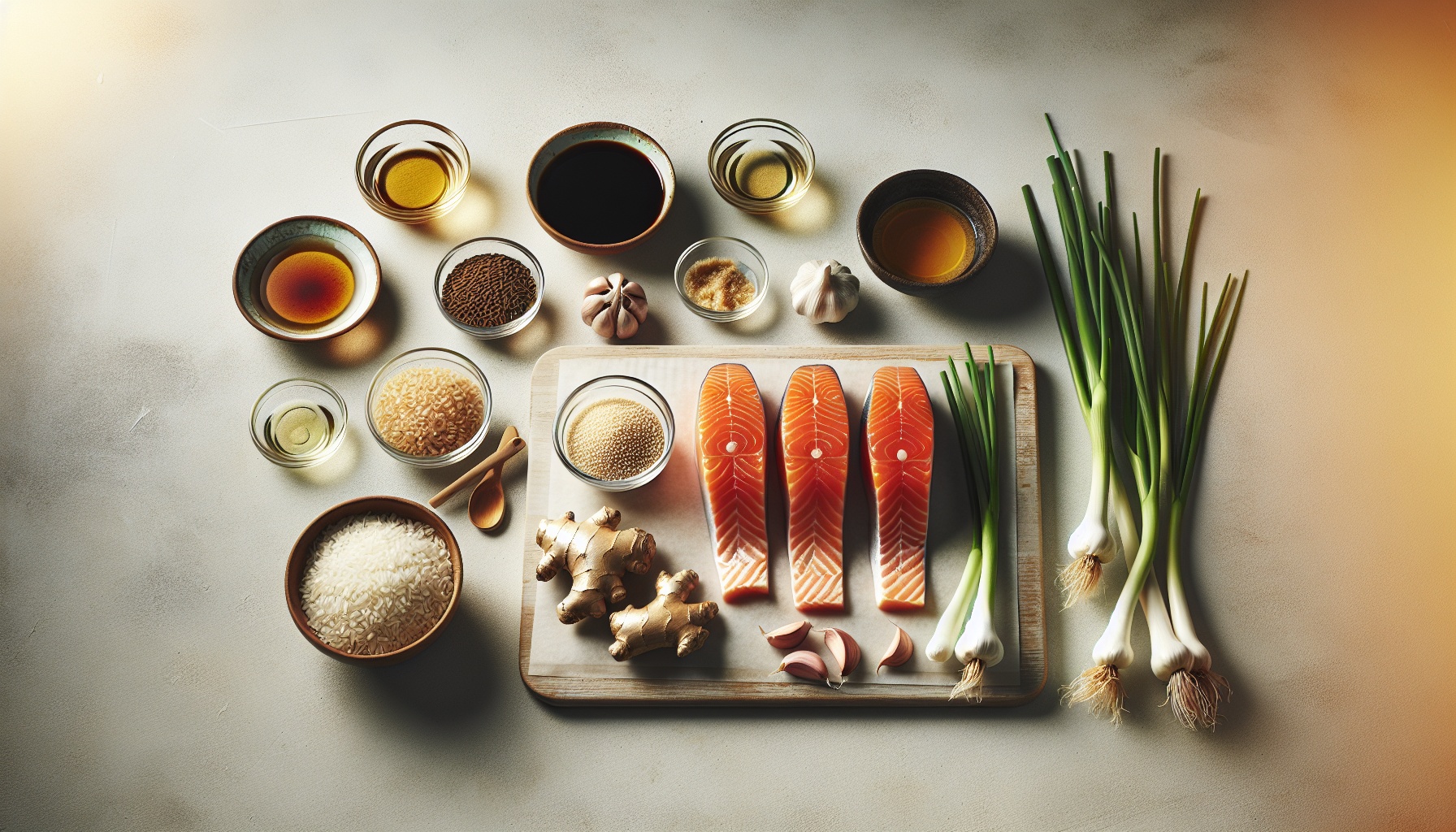 Simple Homemade Teriyaki Glazed Salmon with Sesame Rice Recipe