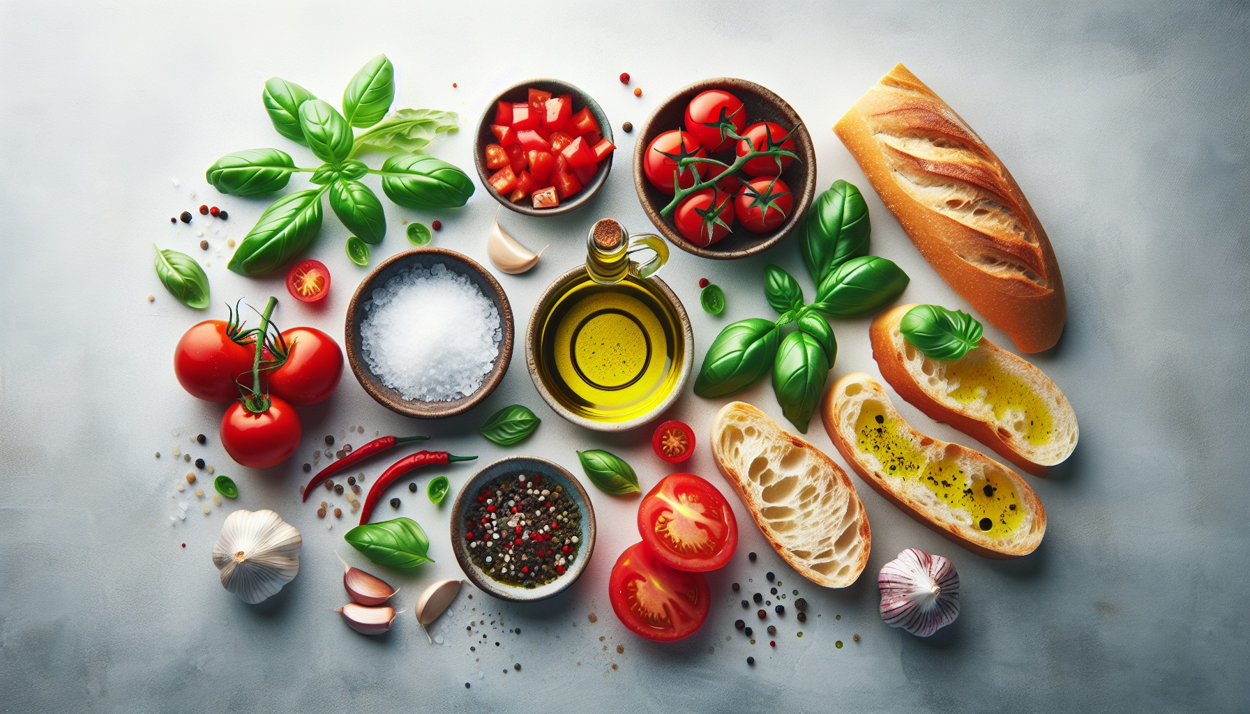 Simple Homemade Tomato Basil Bruschetta Recipe