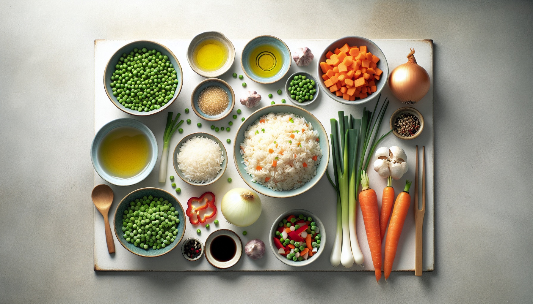 Simple Homemade Vegetable Fried Rice with Soy Garlic Sauce Recipe